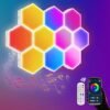 RGB Hexagon Wall Light Panels with Music Sync