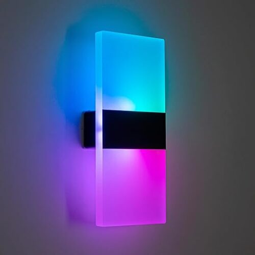 Rgb Wall Lamp, 12 Colors, Remote Control, Wireless