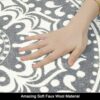Round Soft Shaggy Rug, Washable Non-Slip, Dark Grey, 160 cm