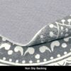 Round Soft Shaggy Rug, Washable Non-Slip, Dark Grey, 160 cm