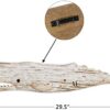 Rustic Wooden Whale Wall Sculpture - 29.5 Inches