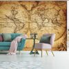 Self-Adhesive Vintage World Map Wallpaper