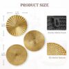 Set of 3 Boho Gold Wall Sculptures