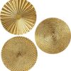 Set of 3 Boho Gold Wall Sculptures