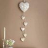 Shabby Chic Rattan Heart String Lights, batteriebetrieben