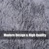 Shaggy White High Pile Rug, Washable 140x200 cm