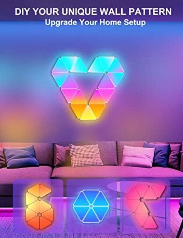 Smart RGBIC LED-Wandpaneele - 9 Dreiecke