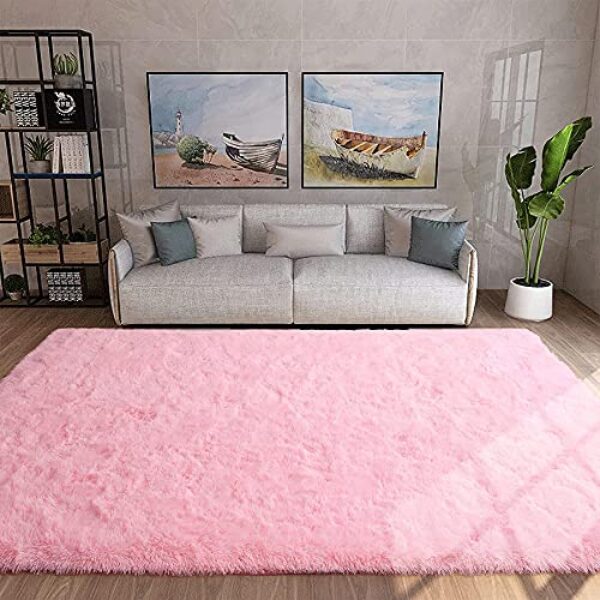 Soft Shaggy Pink Rug - 160 x 230 cm