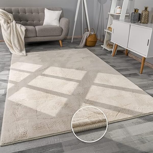 Soft Washable Faux Fur Rug, 30mm Pile