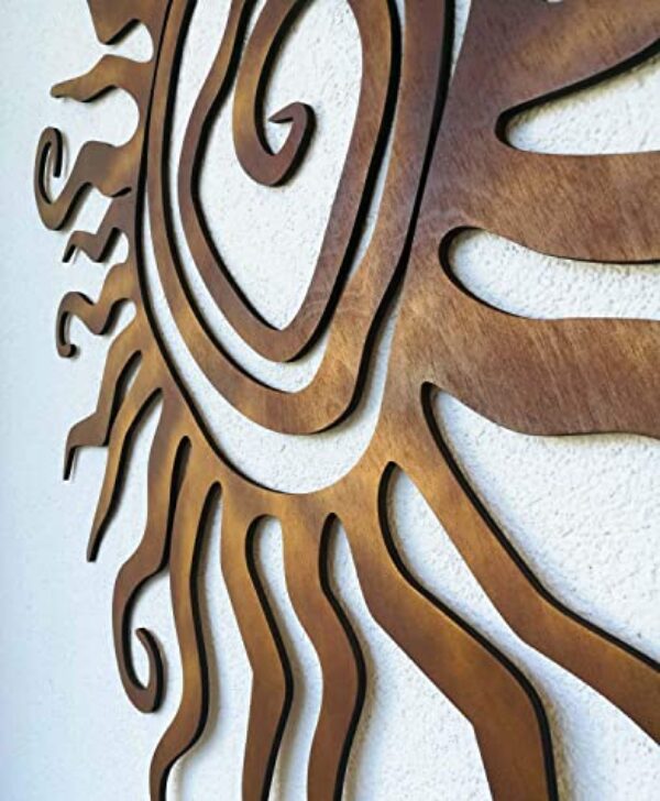 Sun Spiral 3D Wood Wall Art