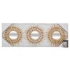 Sunburst Rattan-Spiegel (3er-Set) - Beige