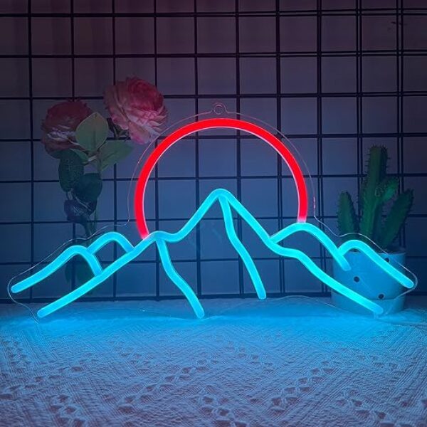 Sunrise Sunset Mountain Neon Sign - Dimmable LED
