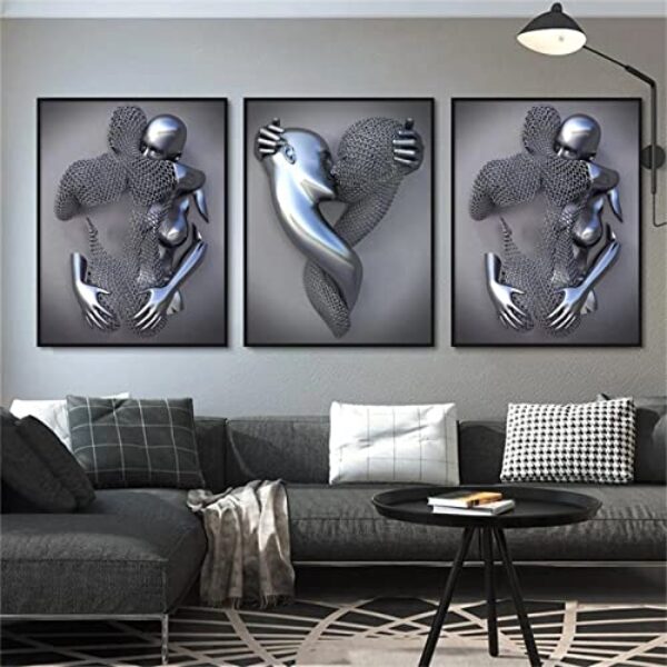 SWECOMZE 3D Love Heart Kiss Art Set