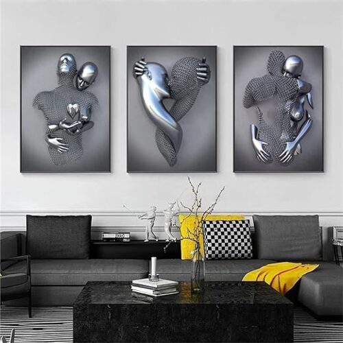 Swecomze 3D Love Heart Kiss Art Set