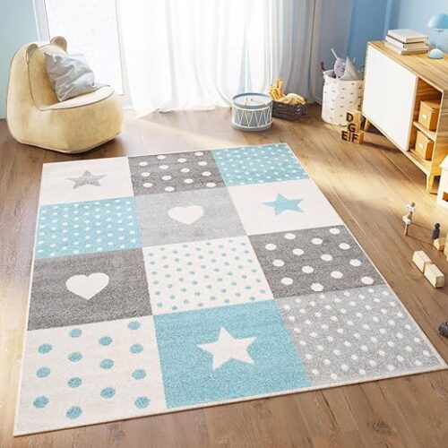 Tapiso Lazur Childrens Modern Rug