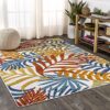 Tropischer Palmenblatt-Teppich - Indoor/Outdoor, 150cm