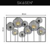 Unique Scandinavian Metal 3D Wall Art, 80x50 cm