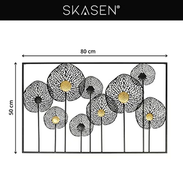 Unique Scandinavian Metal 3D Wall Art, 80x50 cm