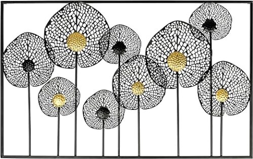 Unique Scandinavian Metal 3D Wall Art, 80X50 Cm