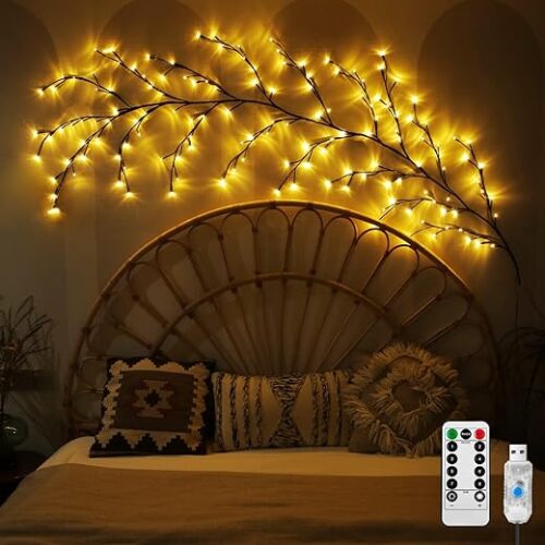 Usb Willow Vine Fairy Lights With Remote, 144 Leds
