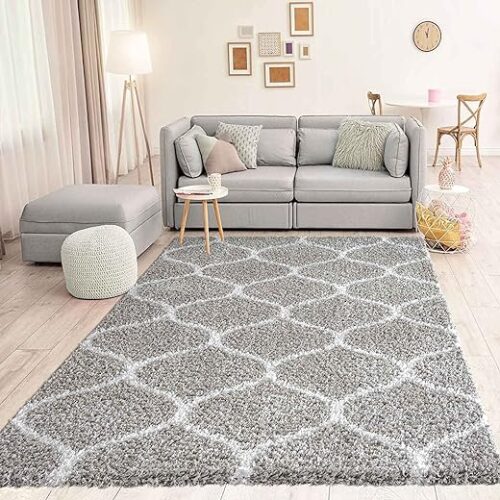 Vimoda Marokkanischer Grau-Creme-Teppich
