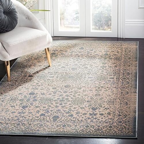 Vintage Cream/Sage Oriental Rug, 9' X 12'
