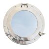 Vintage Nautical Porthole Mirror - 17" Nickel Chrome