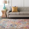 Vintage Oriental Boho Rug - Mustard & Navy