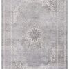 Vintage Oriental Viscose Teppich, Anthrazit/Grau, 2,1m x 3,2m