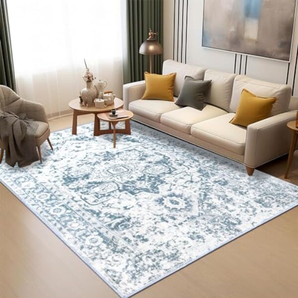Vintage Smoke Blue Non-Slip Rug - 200x300 cm