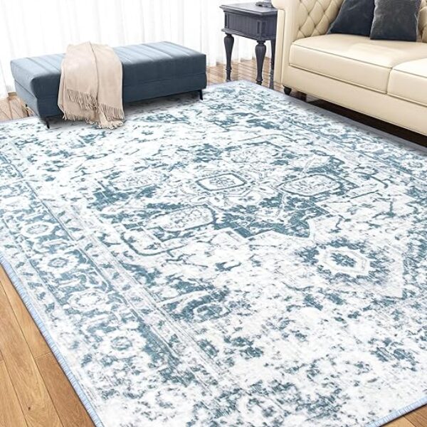 Vintage Smoke Blue Non-Slip Rug - 200x300 cm