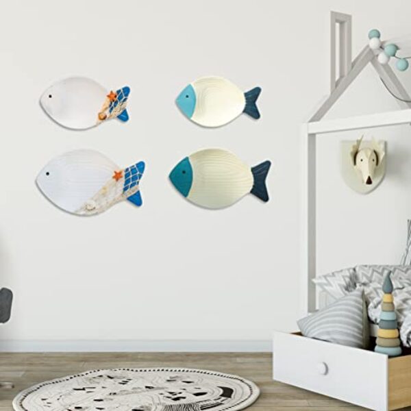 Vintage Wooden Fish Wall Decor - Easy Install