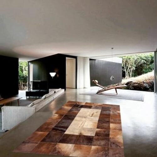 Vip Leather Cowhide Patchwork Rug 2