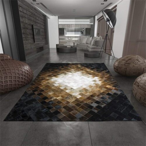 Vip Leather Cowhide Patchwork Rug