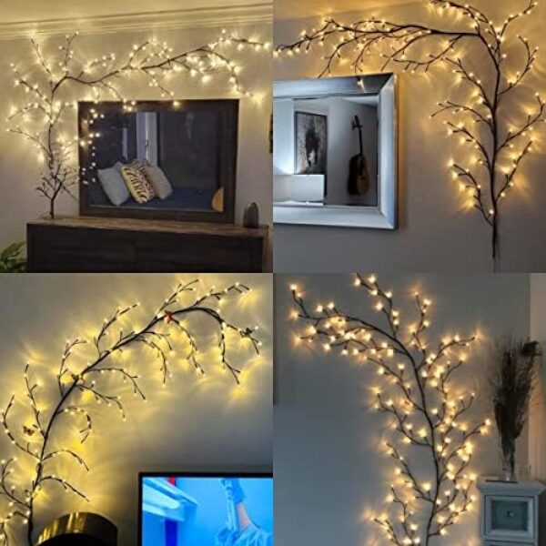 Warmweiße LED Weidenzweige - 144 Lichter