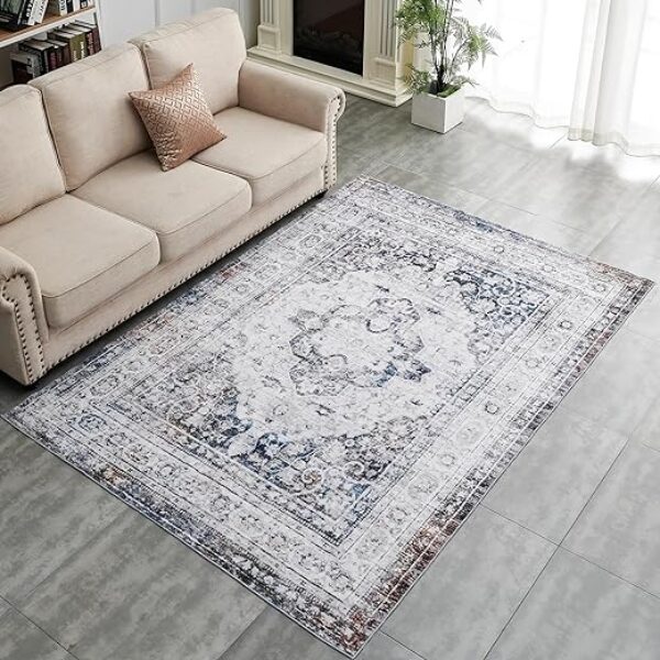 Waschbarer böhmischer Vintage-Teppich - 80x150cm