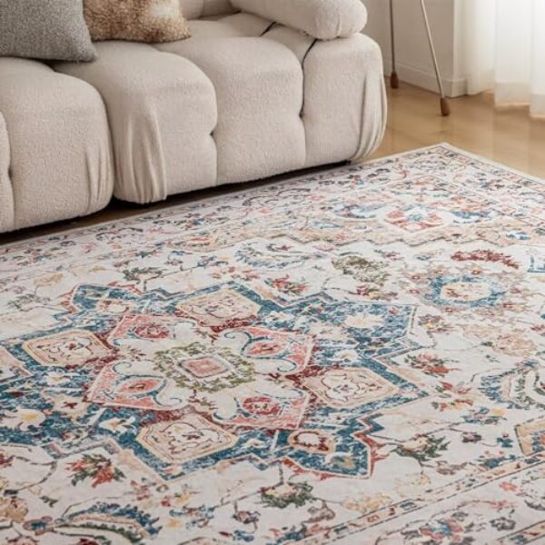 Washable Vintage Rug 200x290 cm Beige