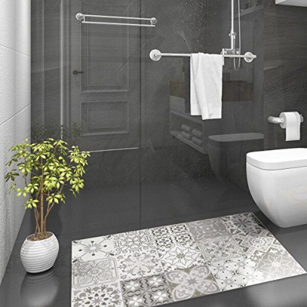 Waterproof Vinyl Mat - Grey Shades, 60x100 cm