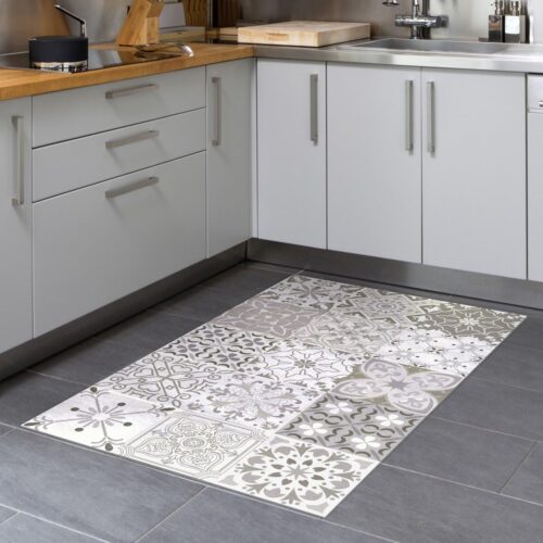 Waterproof Vinyl Mat - Grey Shades, 60X100 Cm