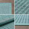 Wetterfester runder blauer Teppich - 200 cm, waschbar & langlebig