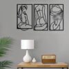 Winter Shore Abstrakte Metallwandkunst [3er-Pack]