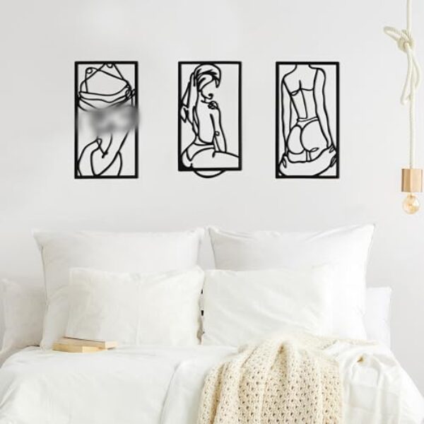 Winter Shore Abstrakte Metallwandkunst [3er-Pack]