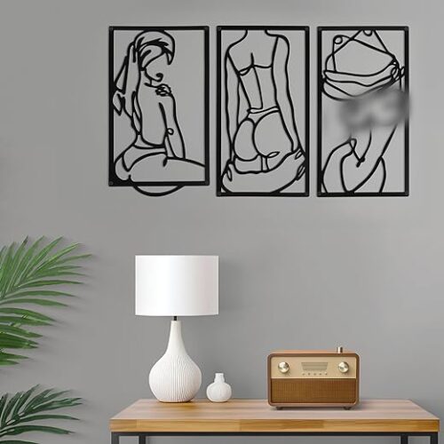 Winter Shore Abstrakte Metallwandkunst [3er-Pack]