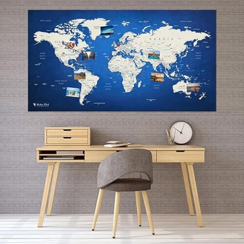 World Map Xxl 130X70 Cm Pin Board