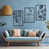 YiYa 3-Pack Minimalist Metal Wall Art
