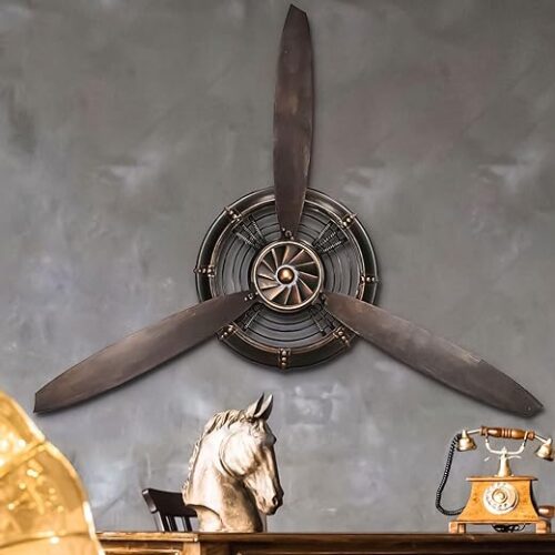 Youki 3D Rustikale Metall Propeller Wandkunst