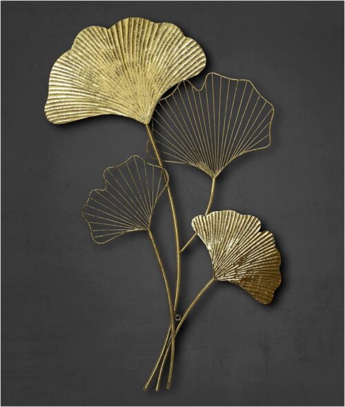 Zeya 3D Gold Gingko Wandkunst